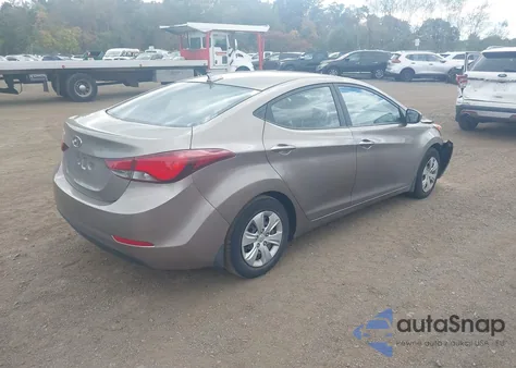 2016 Hyundai Elantra Se from USA, damaged, VIN 5NPDH4AE0GH665568